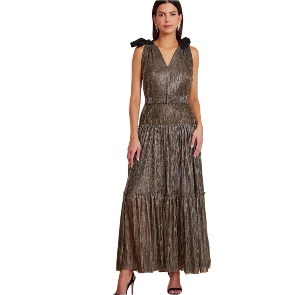 BISHOP & YOUNG Gold Lala Party Dress, Size Large, New with Tag MSRP $170